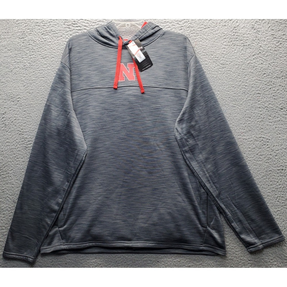 Nebraska Cornhuskers Captivating Hoodie Football Mens XL Multicolor Fleece Lined